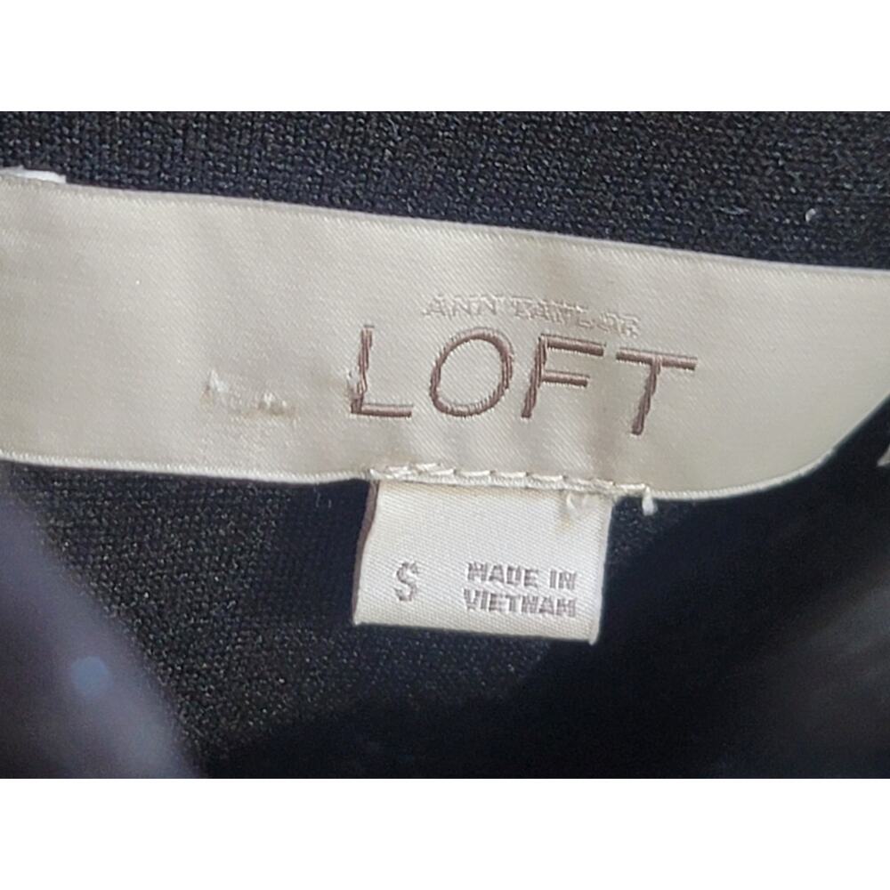Loft Maxi Dress Women's Size Small Black Pink Scoop Neck Sleeveless Stretchy - Picture 8 of 11